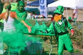 St. Patrick's Day Fun Run Green Color Powder