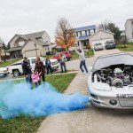 PurColour Gender Reveal using a car