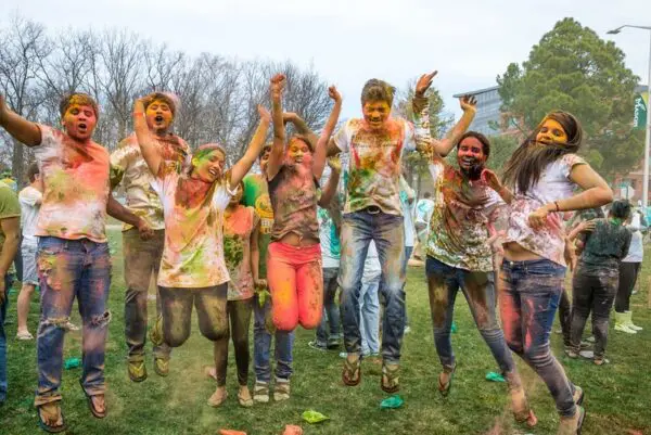 Holi celebrated at university