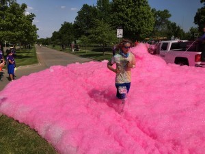 Pink Foam Station at Color the Quads 2016