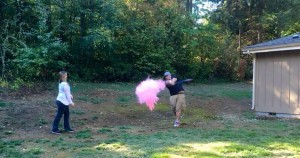 Gender Reveal with PurColour Neon Pink Powder