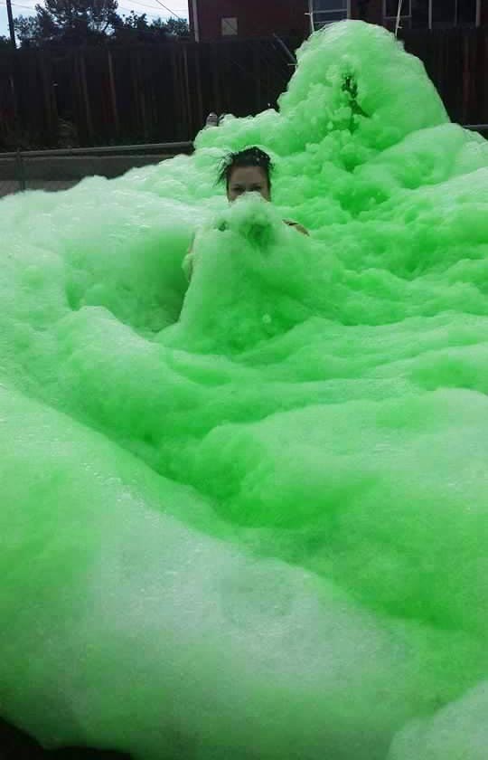 Green Color Foam