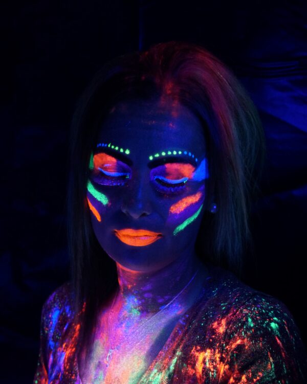 Neon colors turn Afterdark under UV lighting.