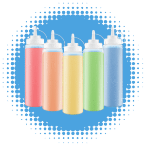 Color Powder Squeeze Bottles