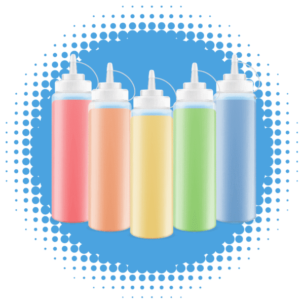 Color Powder Squeeze Bottles